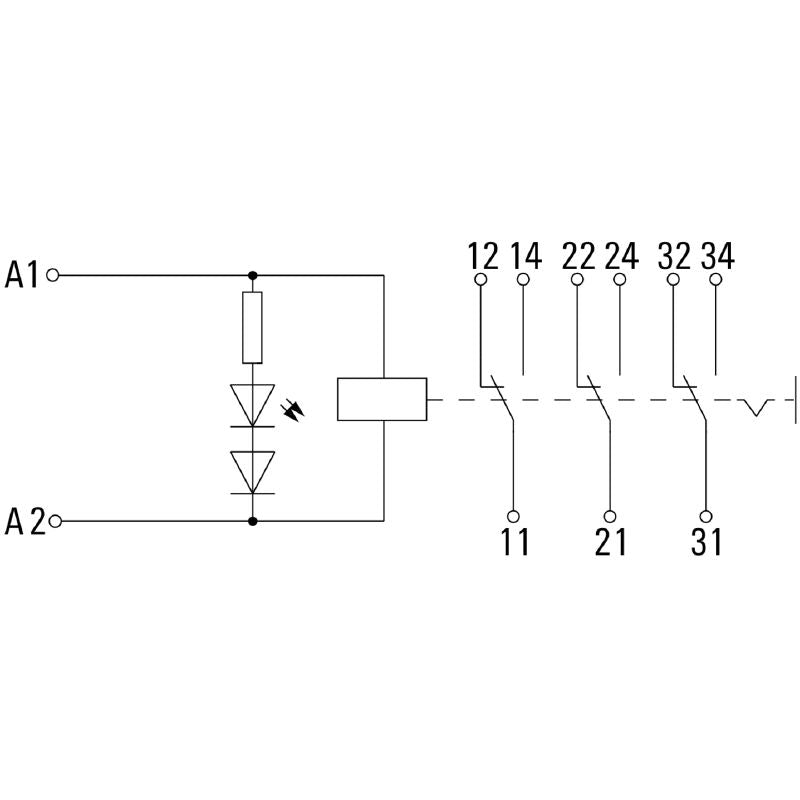 8921010000 - 115V AC Relay Module with 3 CO Contacts and Test Button  (Pack of 10)