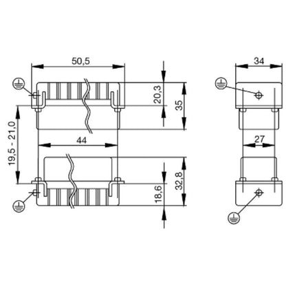1651160000 - 24-Pole Female Crimp Connector, 250V, 10A, RoHS Certified