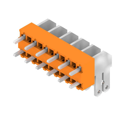 9511450000 - 5mm Pitch Orange PCB Terminal, 6 Poles, THT Solder Mount  (Pack of 100)