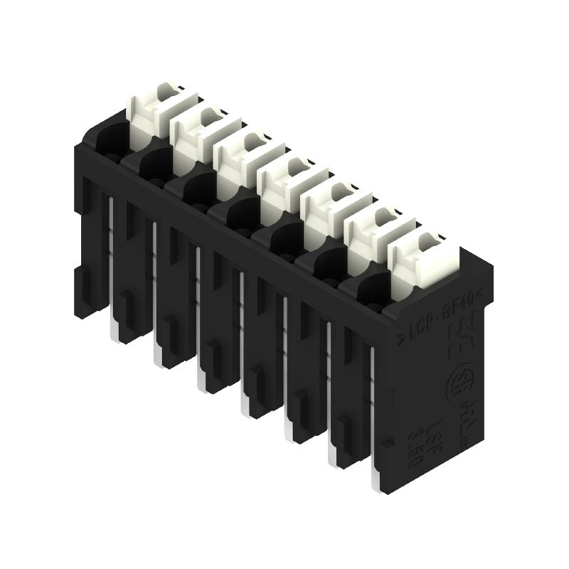 1874340000 - 7-Pole 1.5mm Push-In PCB Connector with Black Finish  (Pack of 175)