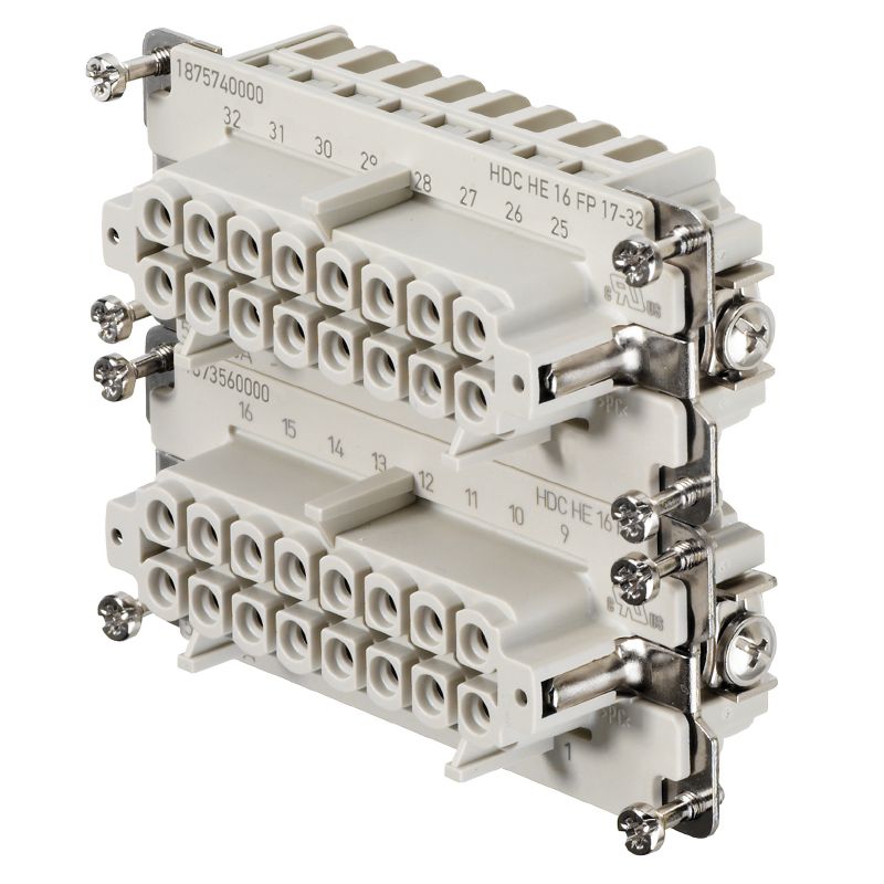 1875740000 - Durable 16-Pole Female Connector for PUSH IN Applications