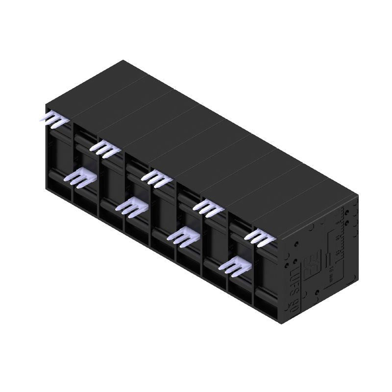 2500520000 - 9-Pole Black PCB Terminal, 90° Angle, 5mm Solder Pins  (Pack of 10)