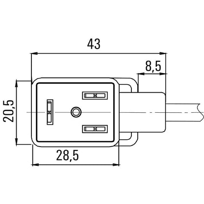 1857701000 - 10m PUR Valve Cable with 90-Degree M12 A-Coded Plug