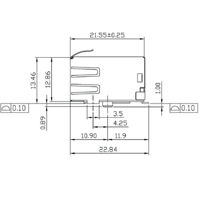 2564450000 - Durable RJ45 Transformer Jack with SMD Connections  (Pack of 220)
