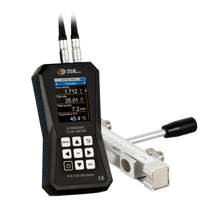 PCE-TDS 200 SR - Precise Ultrasonic Flow Meter ±32 m/s, 2.8" Display