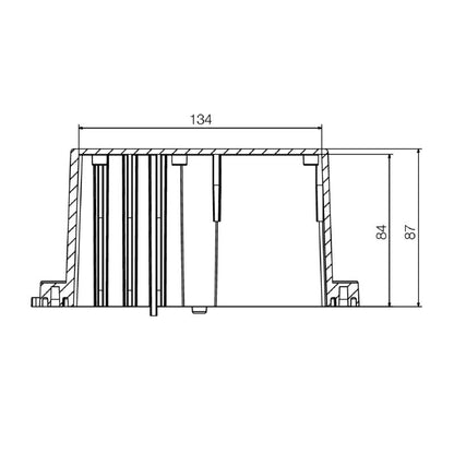 2703920000 - IP65 Black Polycarbonate Enclosure, 183mm x 104mm x 129mm