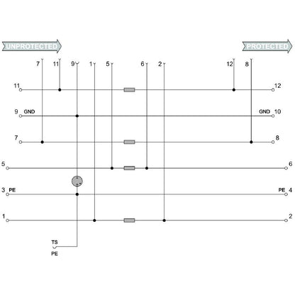 8924260000 - Flange-Mounted Surge Protection Base with Coding System