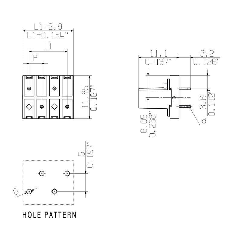 1376280000 - 5-Pole 3.50mm PCB Plug-In Connector with Tinned Black Pins  (Pack of 30)