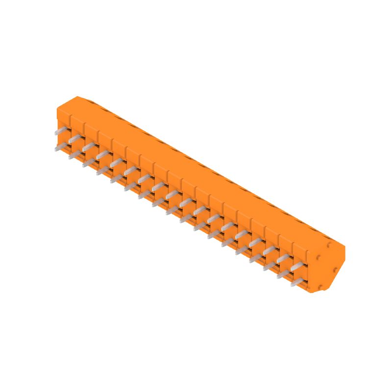 1960190000 - 18-Pole 5mm PCB Terminal with Orange Finish, 135° Angle  (Pack of 50)