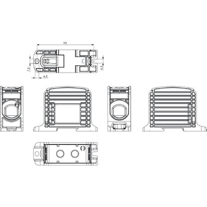 2502760000 - Blue Distributor Terminal 185 mm², 353 A, 1 Level