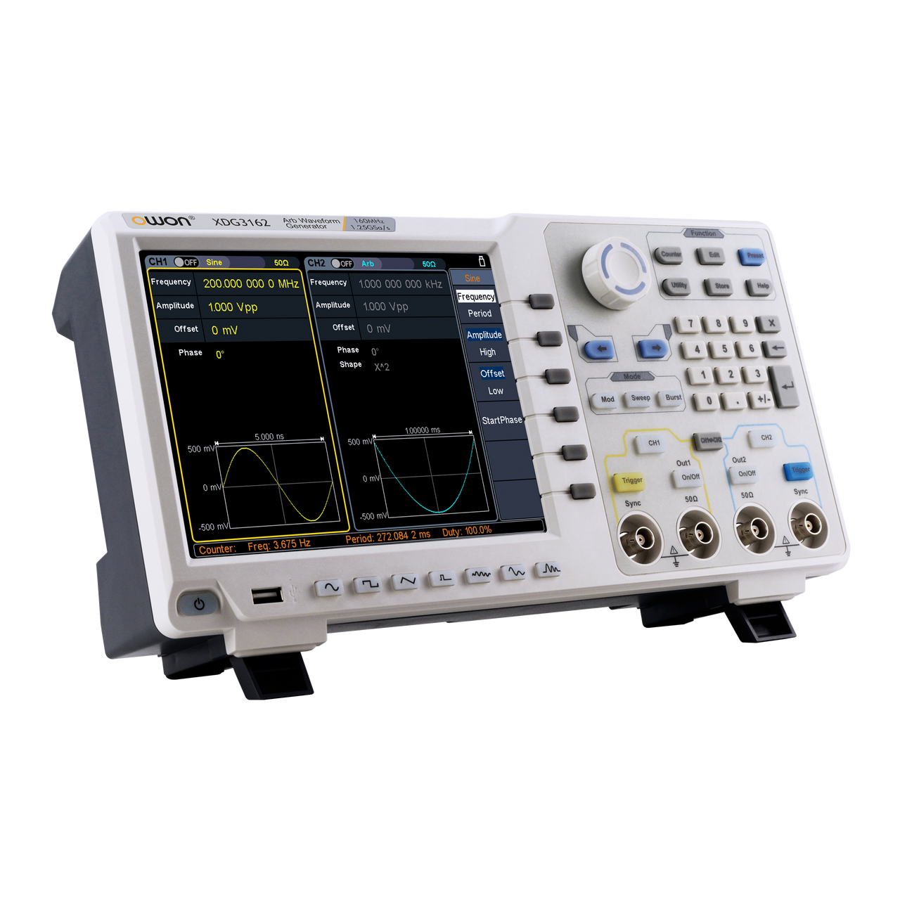 XDG3162 OWON 2-CH 160MHz Arbitrary Waveform Generator
