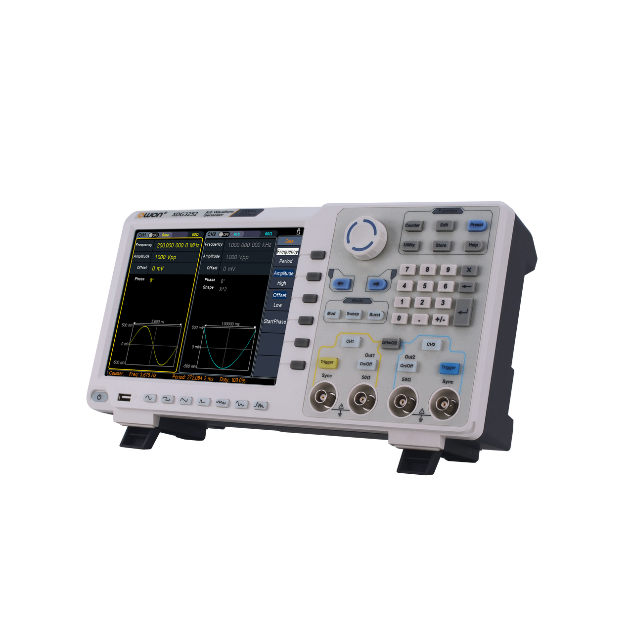 XDG3252 OWON 2-CH 250MHz Arbitrary Waveform Generator