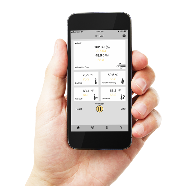 DTHA2 Wireless Airflow / Humidity / Temperature Meter