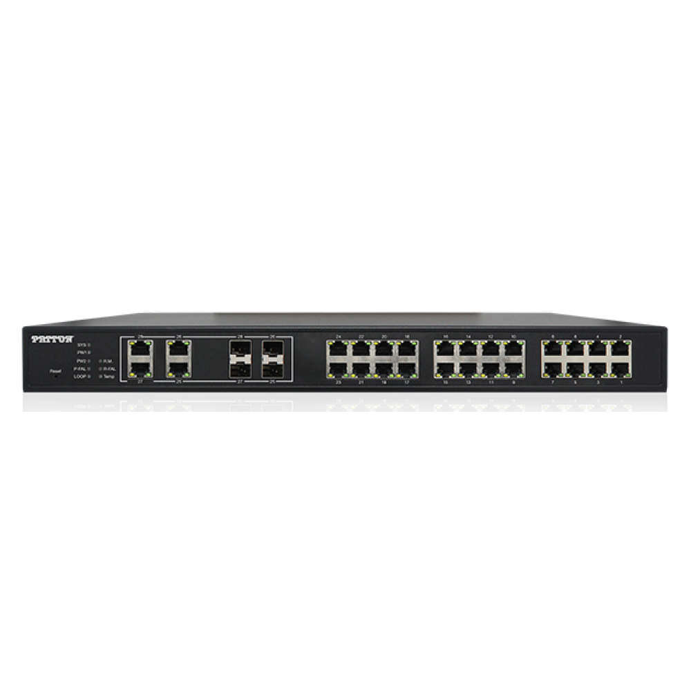 FP2024E/4GE/RJ45+SFP/UI - 28-Port Managed Industrial Gigabit PoE+ Switch