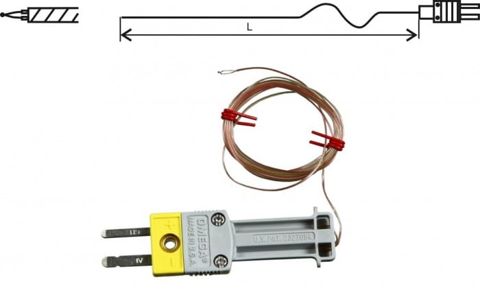 GD260 Thermocouple "K" Wire Probe with Connector - 3 meters