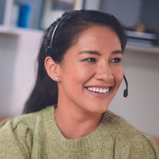 9653-475-125 - Wireless Mono Headset with USB-C, Noise-Canceling Mic