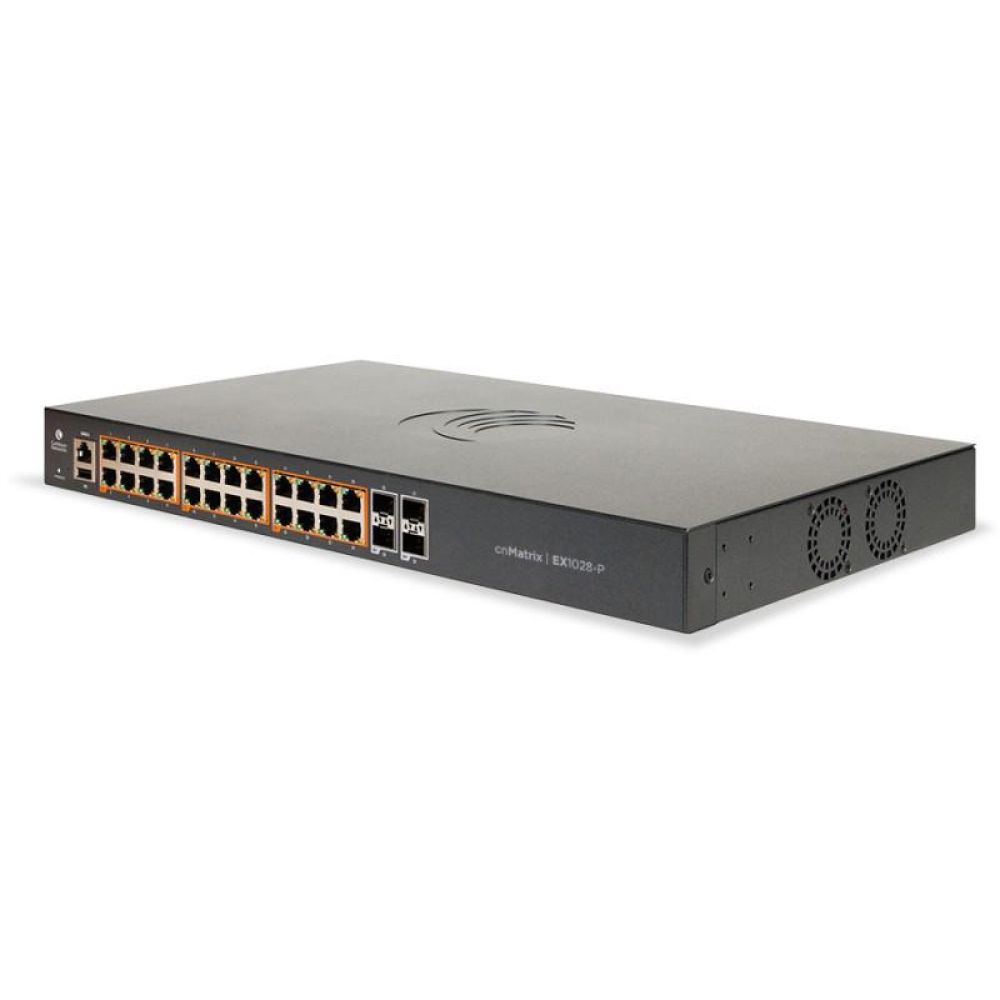MX-EX1028PXA-1 Cloud-Managed PoE+ Switch with L2, L3 Functionality
