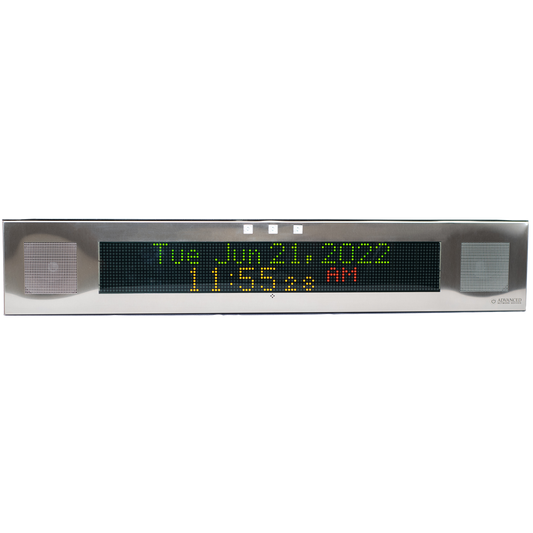 IPSIGNL-RWB - PoE IP Clock & Intercom with Scrolling Text Display