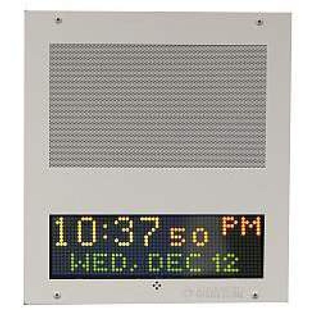 IPSWDFM-DIS - 8in IP Speaker with Clock & 2-Way Talkback, 12"x12" Flush Mount