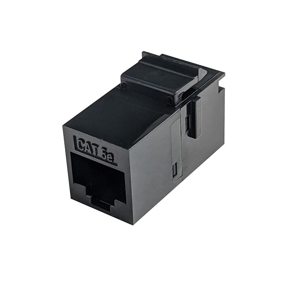 S45-3250B Cat5e Unshielded Keystone Feed-Thru Coupler - Black