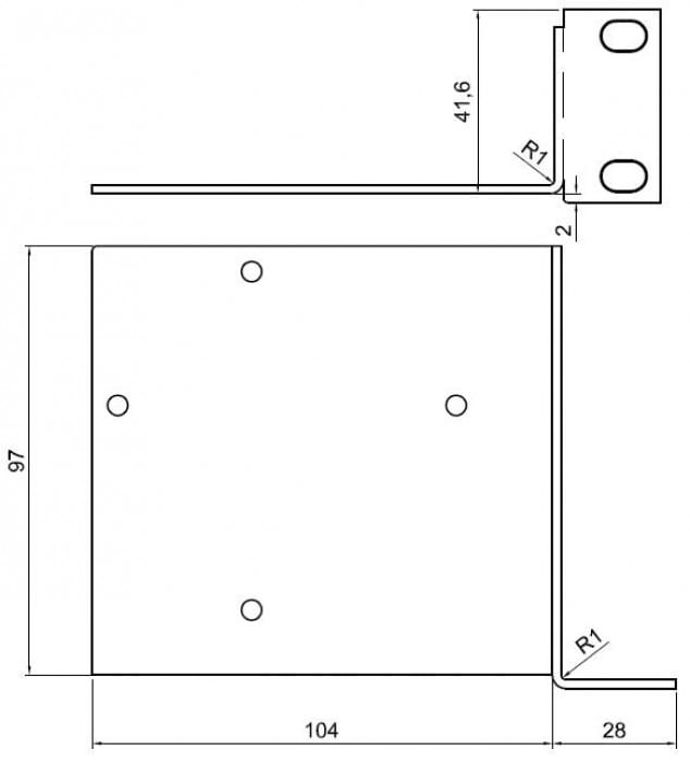 Sensor holder for mounting to rack 19"