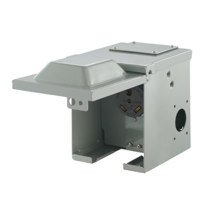 125/250V 30A RV Power Outlet Box Enclosed Lockable NEMA Weatherproof