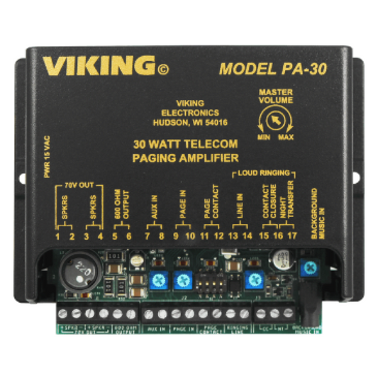 PA-30 - Loud Ringing Paging Amplifier for Phone Systems