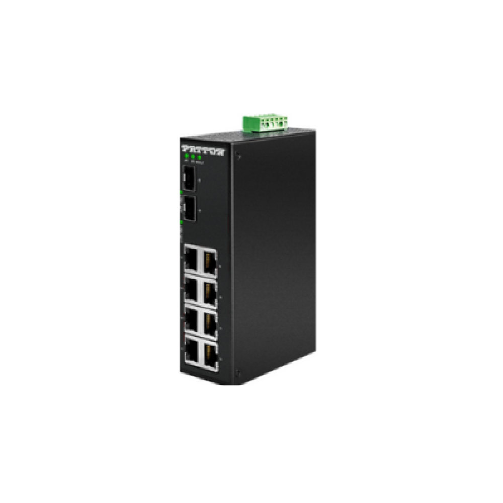 FP2008E/2SFP/8AT/48DC - Industrial PoE+ Ethernet Switch with 8 Ports and Web Management