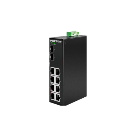FP2008E/2SFP/8AT/48DC - Industrial PoE+ Ethernet Switch with 8 Ports and Web Management