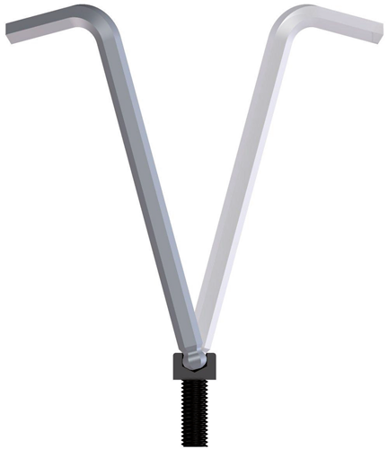 6370170 - Chrome-Plated 2.5mm XL Allen Key with Ball End, 114.5mm Length