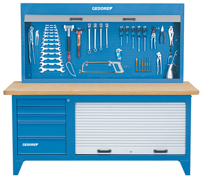 6618210 - Corrosion-Resistant Workbench 2000mm with Tool Storage & Safety Features