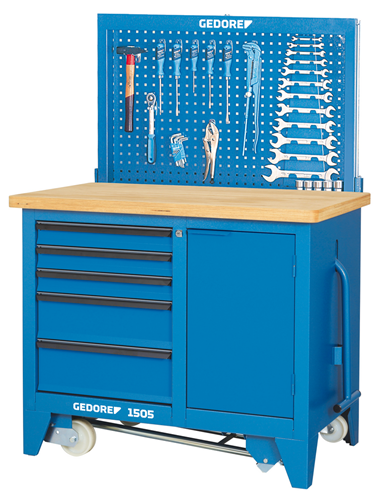 6621780 - Heavy-Duty Mobile Workbench 900mm with 5 Drawers & Locking System