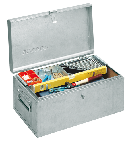 6628280 - Heavy-Duty Galvanized Tool Case, 320x698x387 mm, Lockable