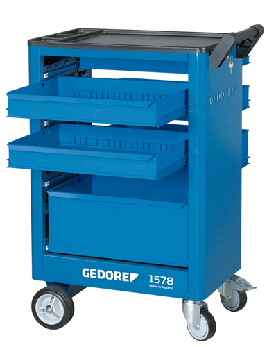 9018140 - 6-Drawer Tool Trolley, H930 x W605 mm, Steel Construction