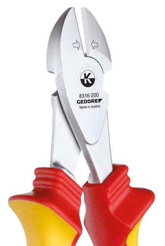 1551000 - High Leverage VDE Insulated Side Cutters, 200mm Precision Edges