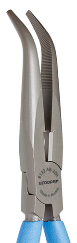6711260 - 200mm GEDORE Angled Nose Pliers with Non-Slip Grip