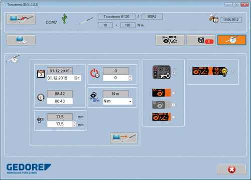 2648644 - Precision Electronic Torque Wrench 70-350 N·m with USB Data Transfer