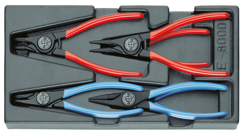 1402196 - Impact-Resistant Circlip Pliers Set in 1500 ES Modules