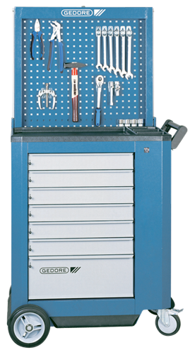 1446169 - Liftable Perforated Metal Rear Wall for Tool Trolleys No. 2004