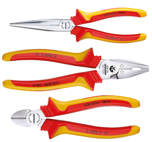 1550594 - 3-Piece VDE Insulated Pliers Set in Eco-Friendly Case