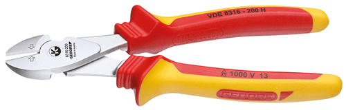 1551000 - High Leverage VDE Insulated Side Cutters, 200mm Precision Edges