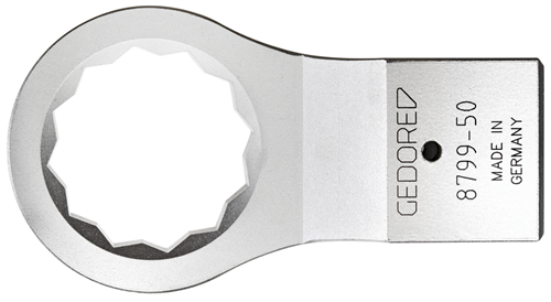 1565524 - 50 mm Chromium Vanadium Steel Ring Spanner with Catch Retention