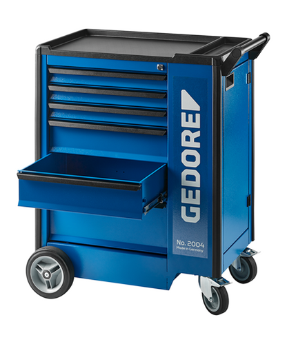 1640755 - Durable 6-Drawer Tool Trolley with ABS Platform and Steel Body