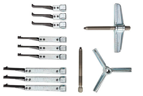1676008 - 9-Hook Puller Set with Plastic Case and Spindles