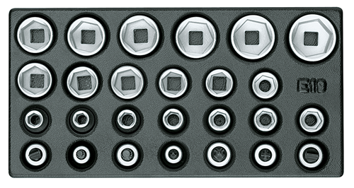 1733109 - 1/2" Socket Wrench Inserts, Impact-Resistant ABS, Slip-Proof Design