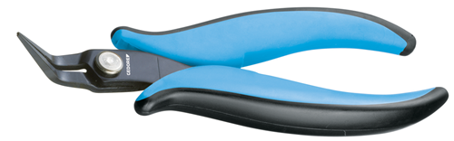 1829084 - 45° Angled Mini Needle Nose Pliers with Serrated Jaws