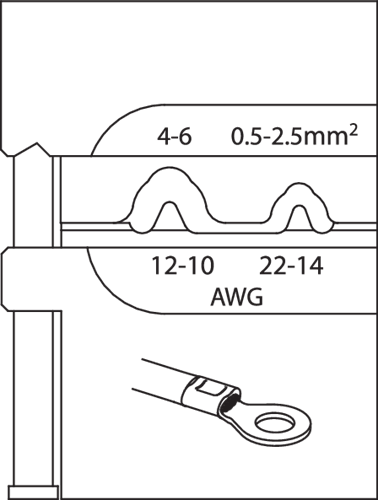 1830910 - 4-Piece Crimp Wrench Set for Automotive Engineering