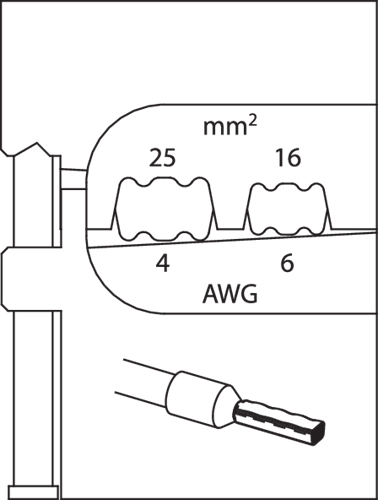 1830619 - Module Insert for 16-25mm² Conductor End-Sleeves