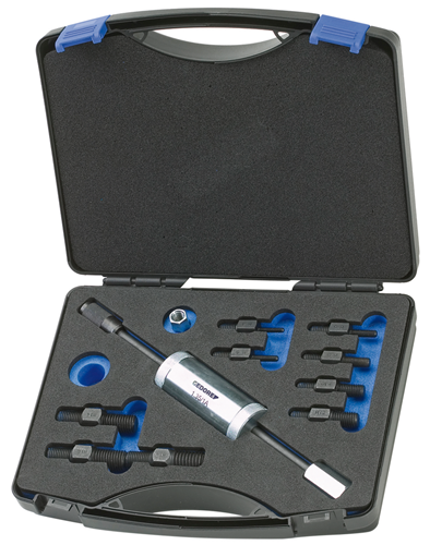 1936557 - 11-Piece Thread Adapter Set with 700g Slide Hammer, 275x229mm Case