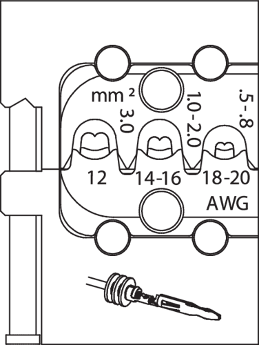 1963384 - Lamellar Contact Module Insert with Seals 0.5 - 3.0 mm²